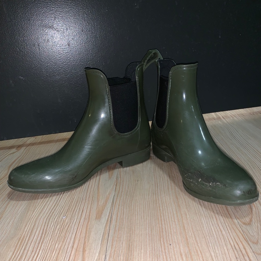 Green Rain Boots